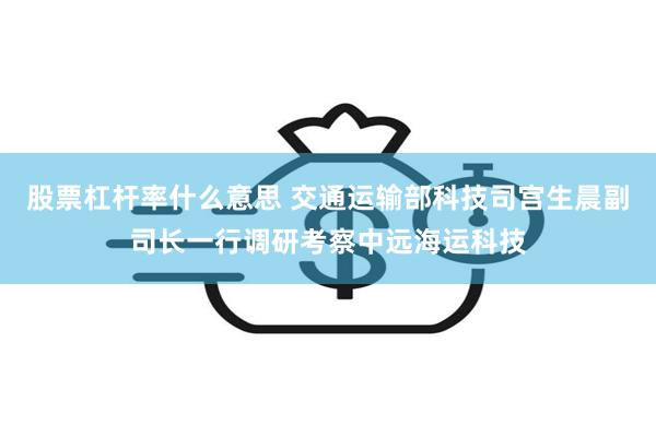 股票杠杆率什么意思 交通运输部科技司宫生晨副司长一行调研考察中远海运科技