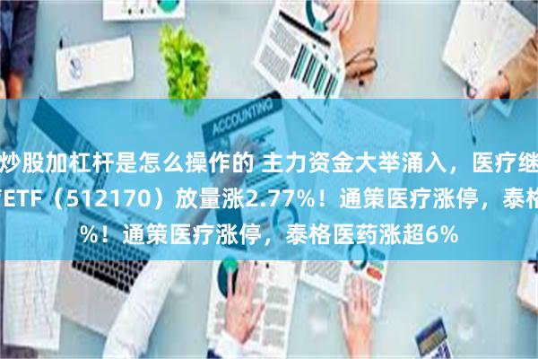 炒股加杠杆是怎么操作的 主力资金大举涌入，医疗继续走高！医疗ETF（512170）放量涨2.77%！通策医疗涨停，泰格医药涨超6%