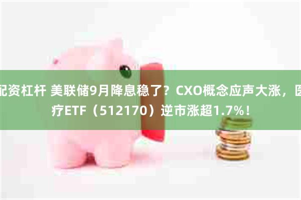 配资杠杆 美联储9月降息稳了？CXO概念应声大涨，医疗ETF（512170）逆市涨超1.7%！