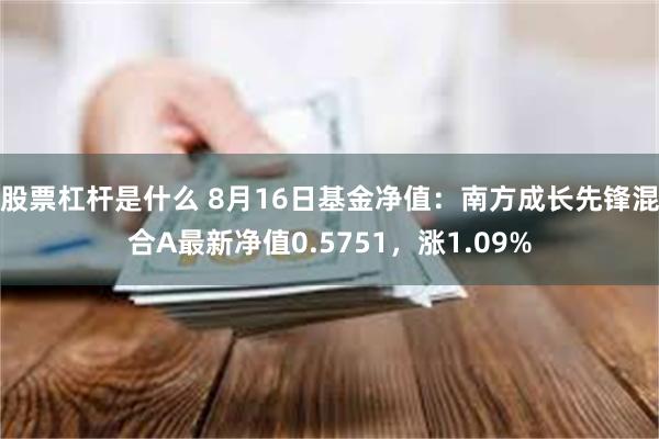 股票杠杆是什么 8月16日基金净值：南方成长先锋混合A最新净值0.5751，涨1.09%