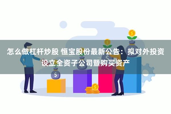 怎么做杠杆炒股 恒宝股份最新公告：拟对外投资设立全资子公司暨购买资产